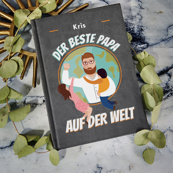 Bester Papa der Welt - Notizbuch A5 mit Aufdruck